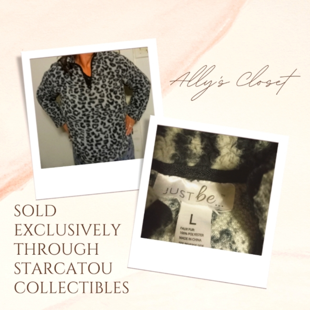 Faux Fur Leopard Print Sweater